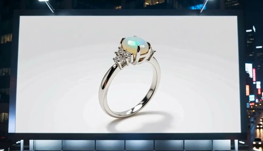 Frame from Signature ring New York billboard film